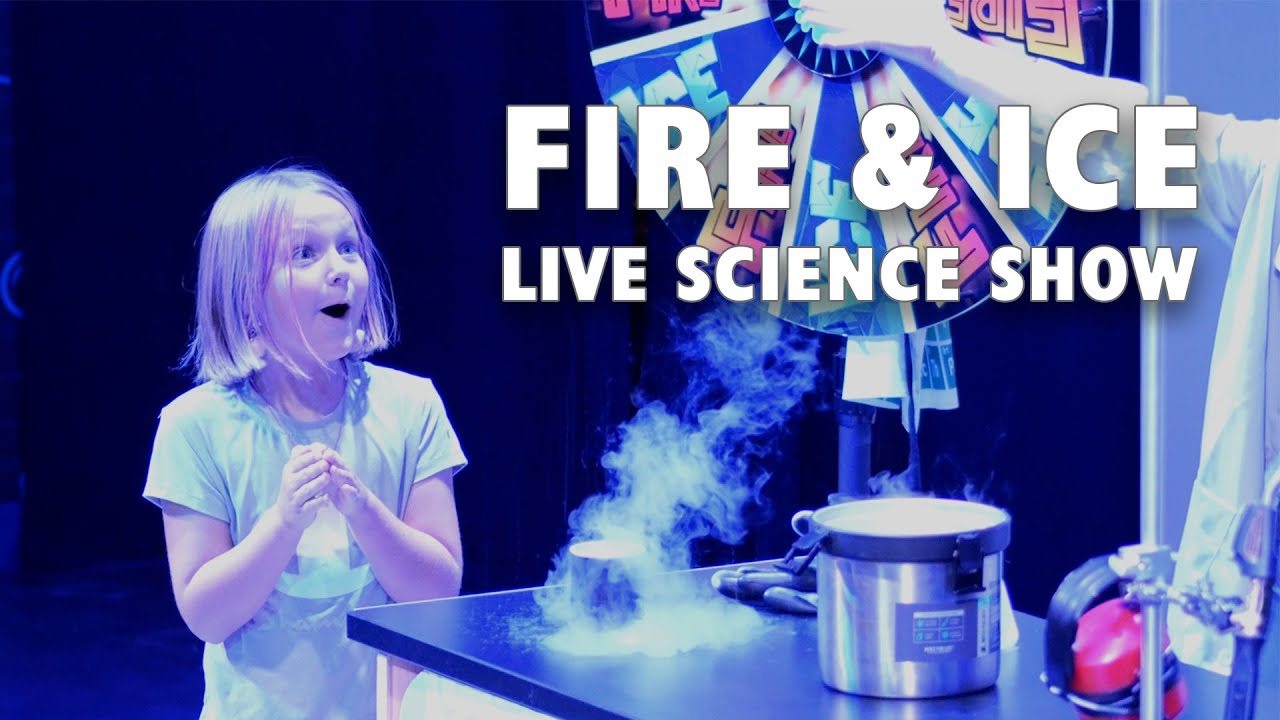 Fire and Ice show in the Live Science Theater at Exploration Place