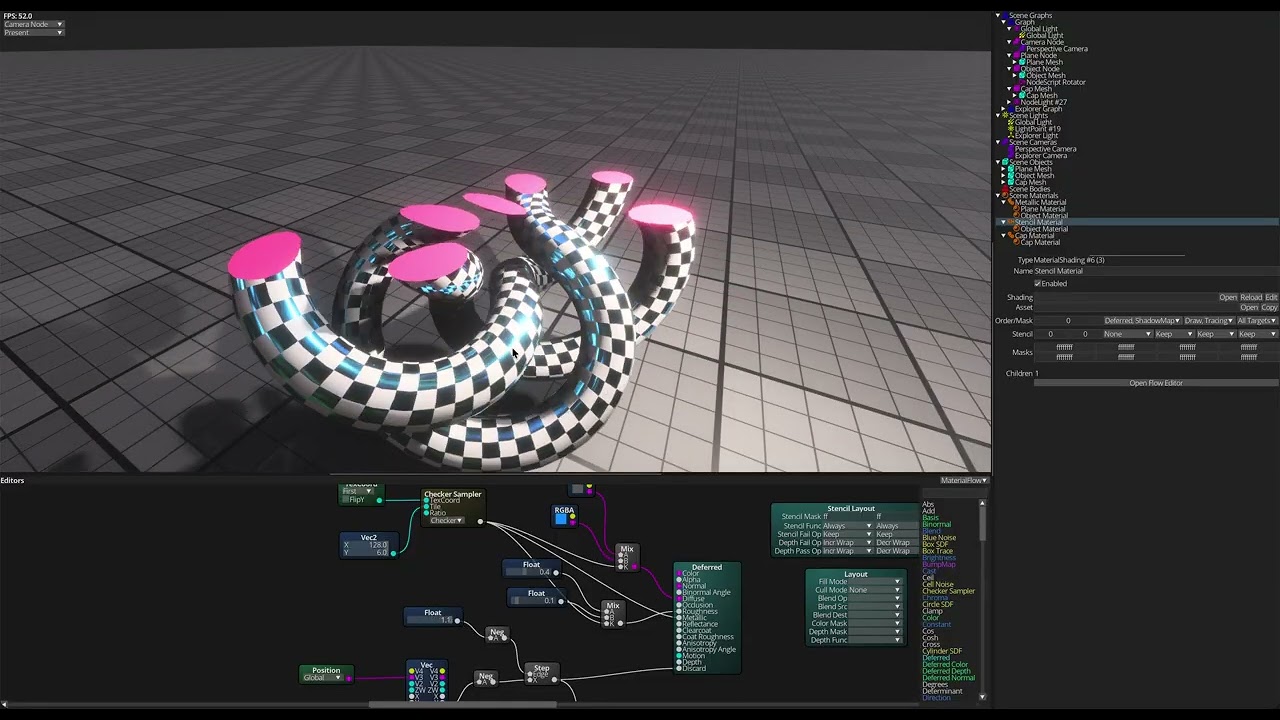 [Tellusim Engine SDK] MaterialFlow Stencil buffer