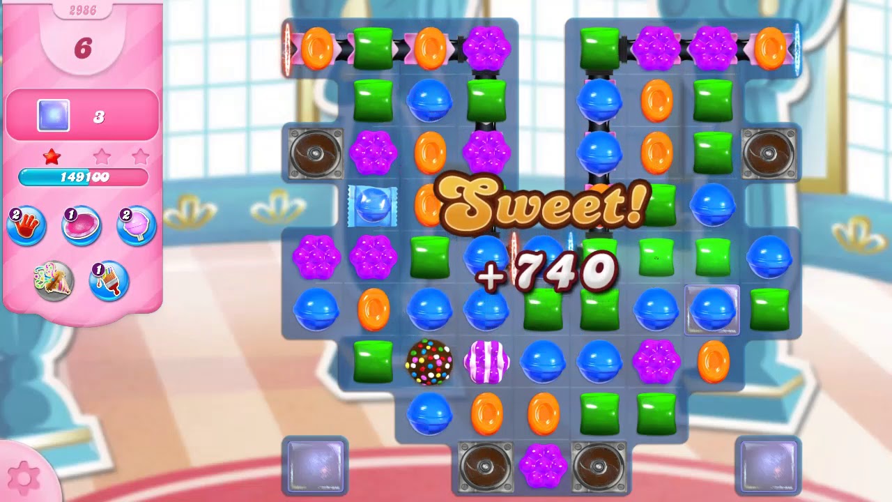 Candy Crush Saga Level 2986 NO BOOSTERS (18 moves)