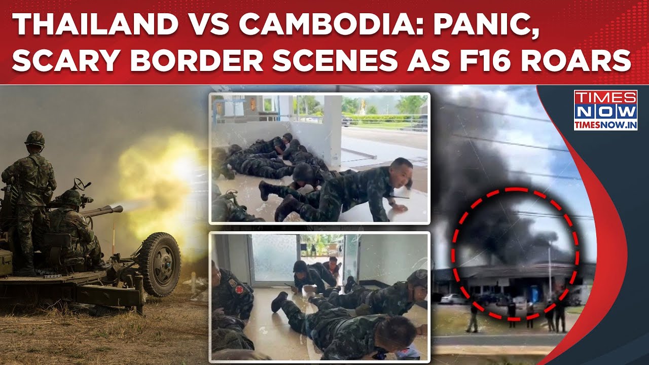 Thailand Vs Cambodia Scary Scenes: People In Panic Flee For Lives Near Border As F-16 Roars, Watch
