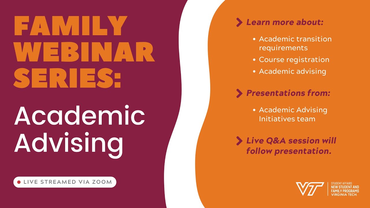 2024 Family Webinar Series: Academic Advising & Course Registration (May 15)