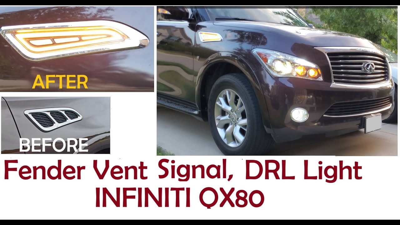 Fender Vent Turn Signal, Running Light  Infiniti QX80 / QX56 / Nissan Armada / Patrol Y62  2011-2017