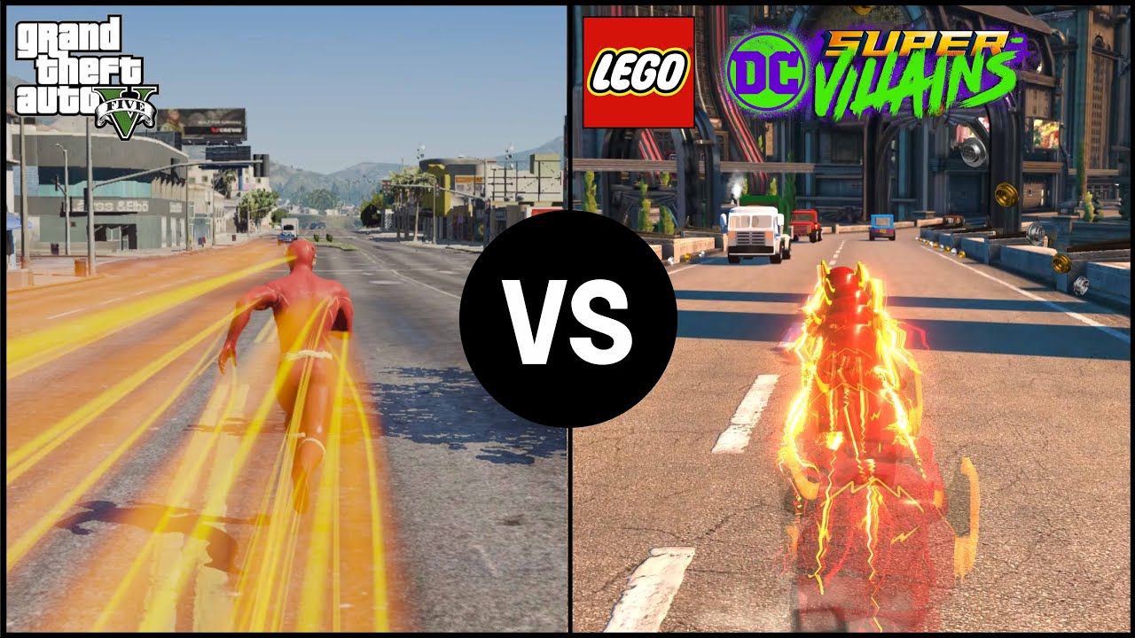 The Flash in GTA 5  VS The Flash in Lego game | Powers & Abilities Comparison!