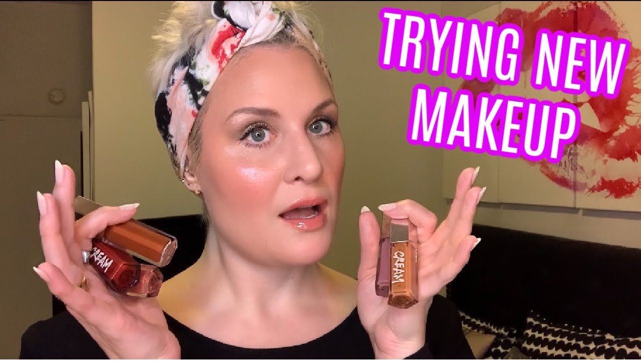 TRYING NEW MAKEUP | Fenty Lip Color Drip Lip Cream Swatches | SHERRI FORD Christmas Unboxing