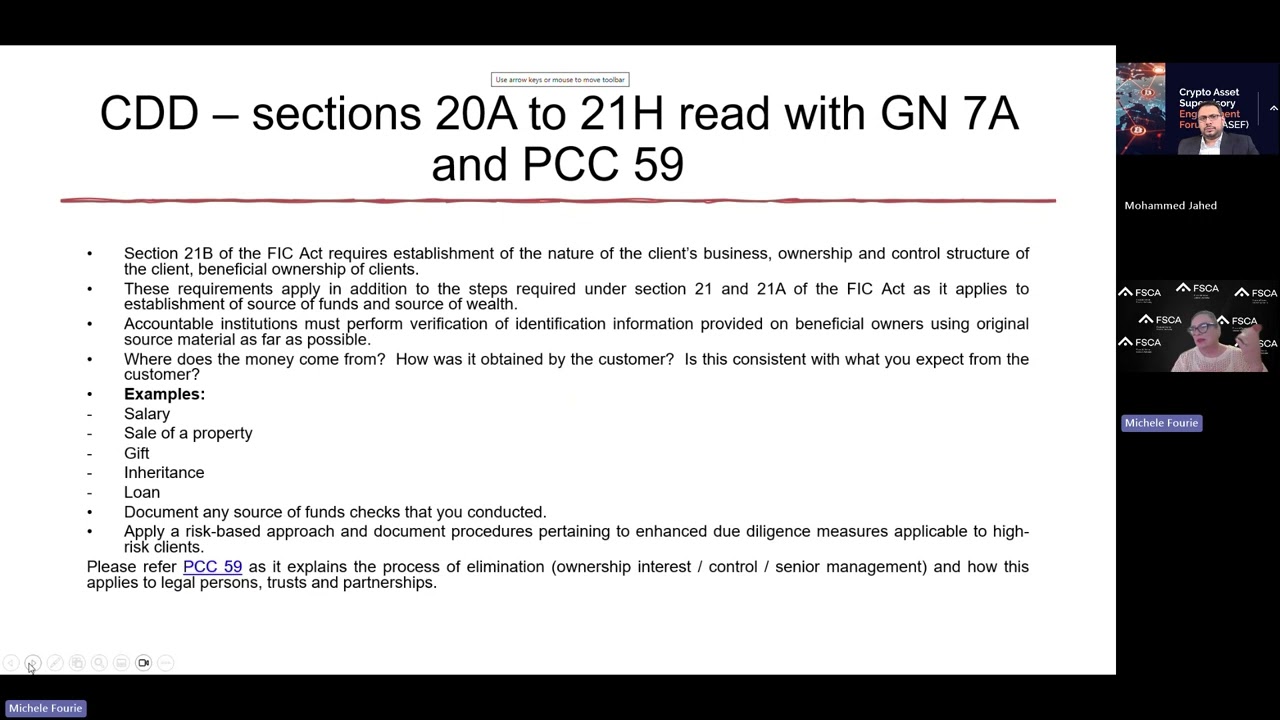 FSCA webinar on CASP compliance with FICA – Part 3