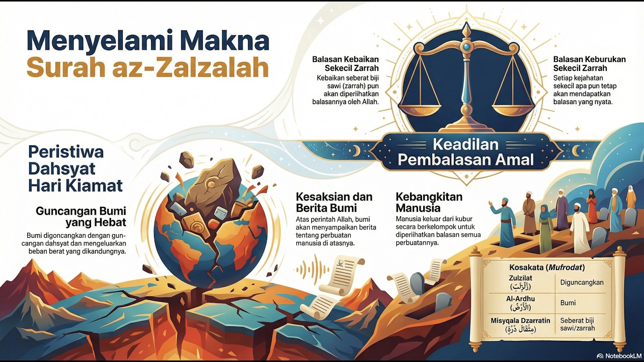 Belajar Surah Az-Zalzalah : Memahami Arti Surah  Az- Zalzalah | Materi Al-Qur'an Hadist