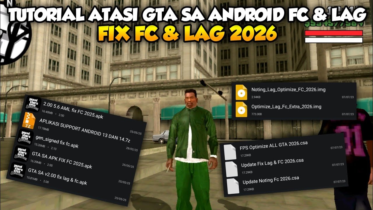 CARA MENGATASI FORCE CLOSE GTA SA ANDROID UNTUK UNTUK SEMUA VERSI TUTORIAL MENGATASI FC & LAG 2026!