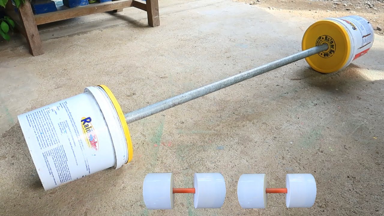 How to Make Homemade Cement Barbell
