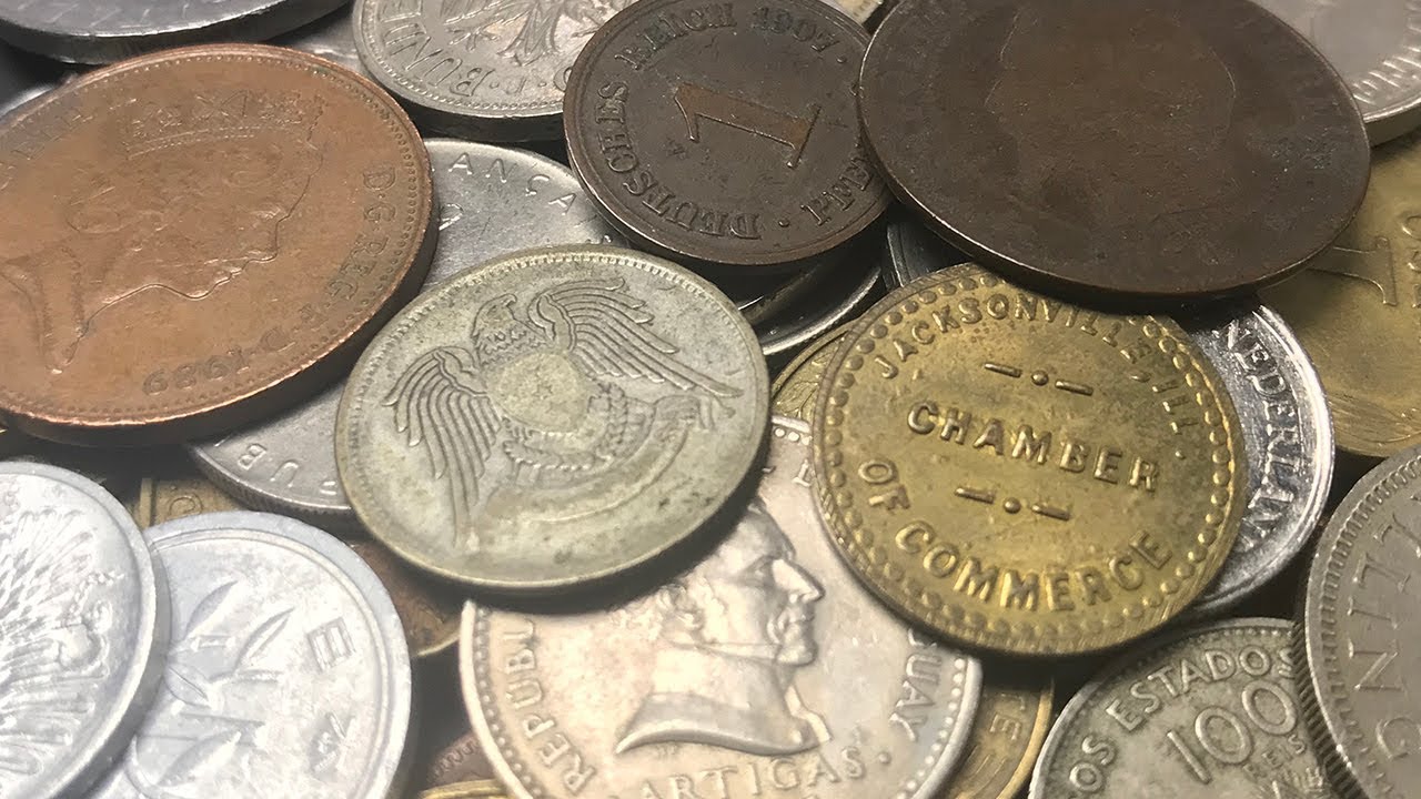 ARABIC SILVER & 1850s COIN FOUND World Coin Loot Bag Searching - Bag #21