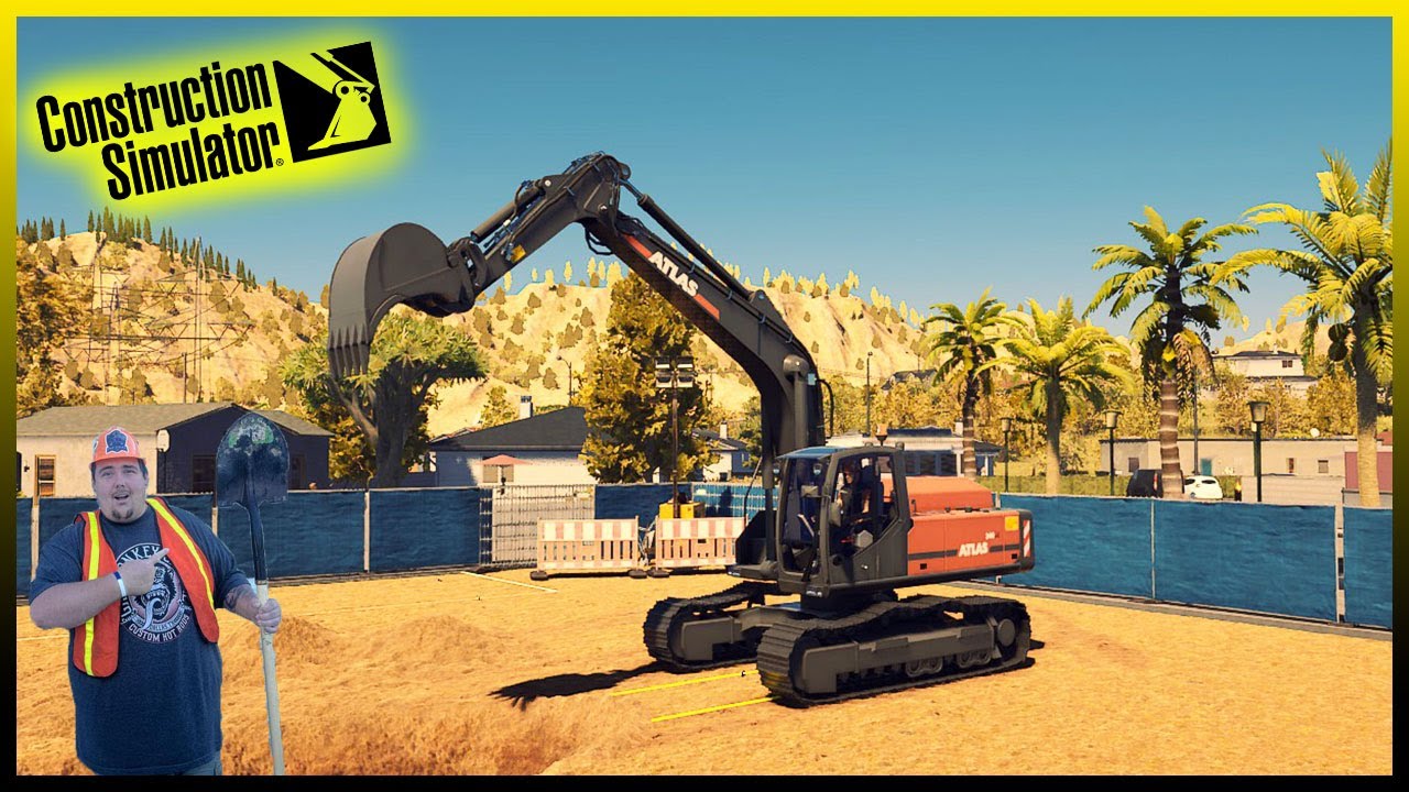 USING DUAL JOYSTICK CONTROLLERS TO DIG WATER LINE IN EXCAVATOR! - Construction Simulator