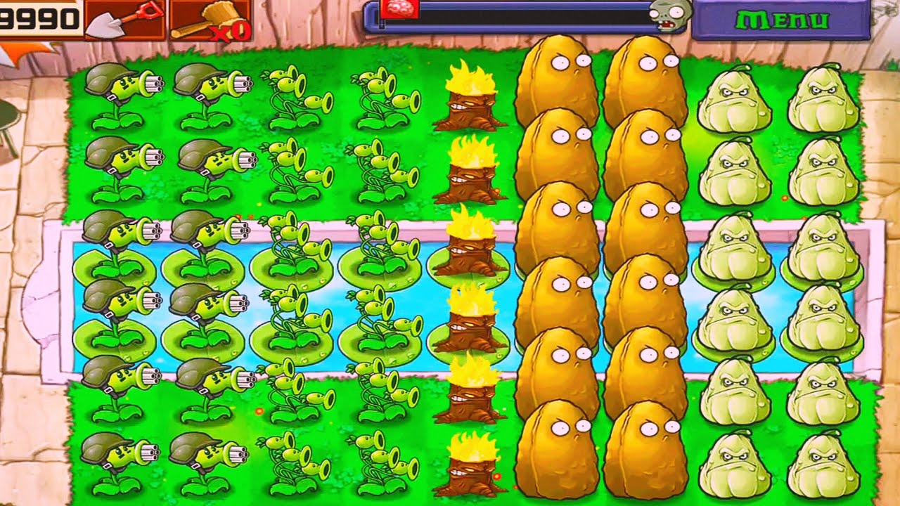 Plants Vs Zombies | Last Stand Pool | Plants Vs All Zombies Gameplay Full HD 1080p 60fps