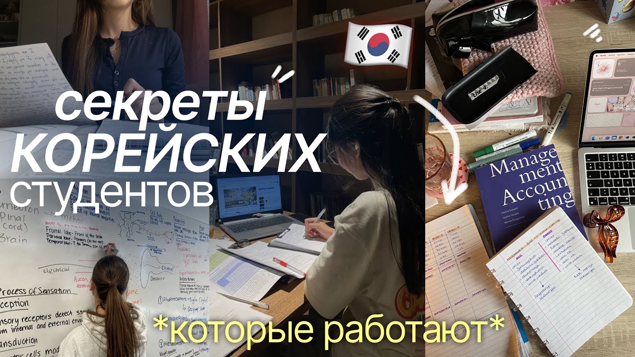 КОРЕЙСКИЕ МЕТОДЫ УЧЕБЫ, которые реально работают 🇰🇷 Секреты Отличной Учебы