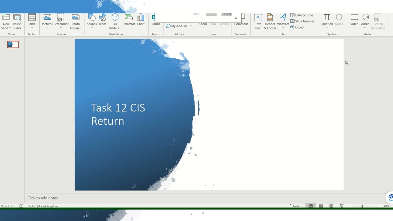 Task 12 CIS Return