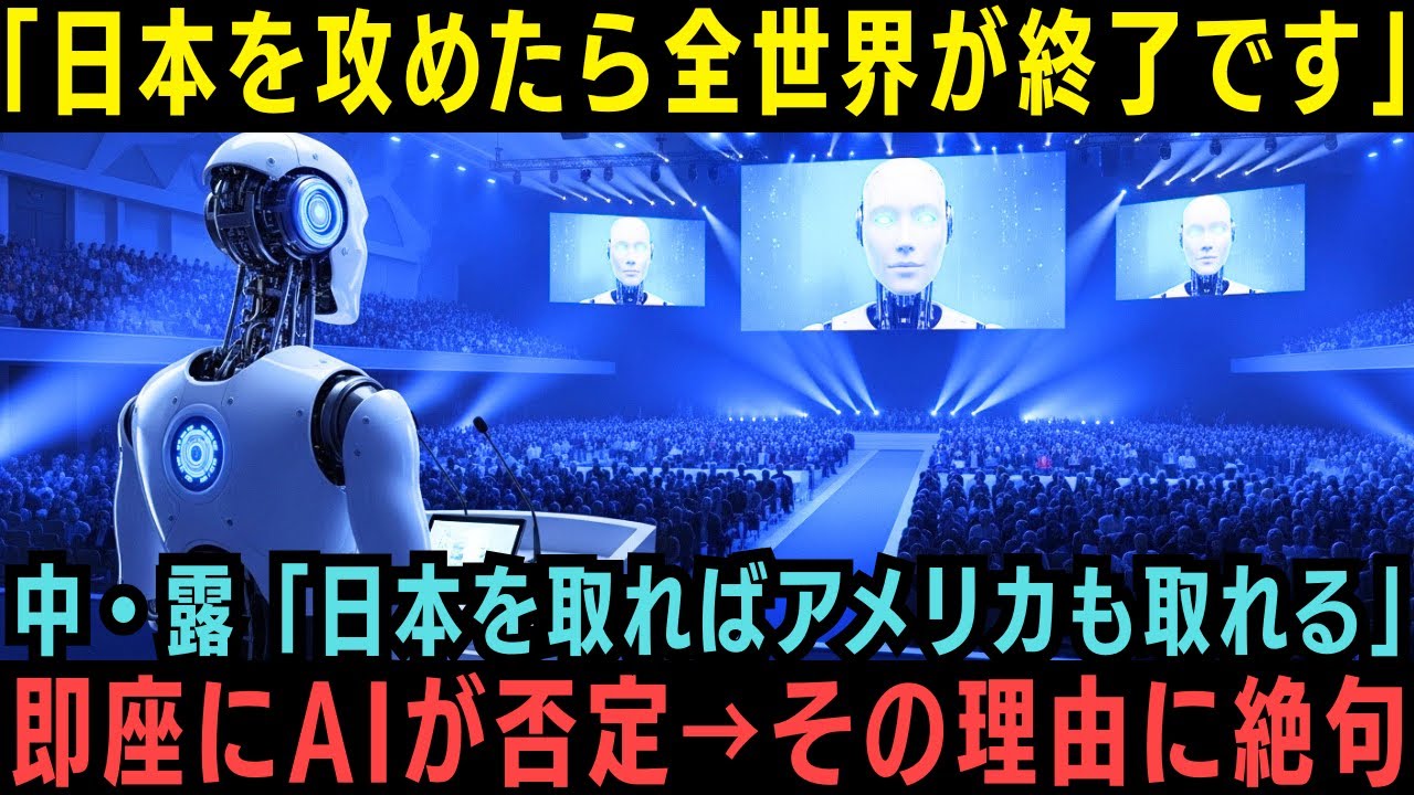 【海外の反応】AI「日本を攻めたら全世界が終了です」中・露「日本を取ればアメリカも取れる」→即座にAIが否定しその理由に絶句