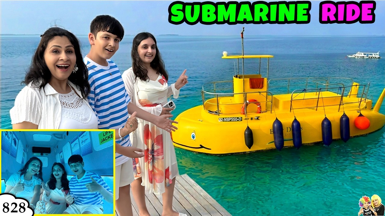 SUBMARINE RIDE | Ep 828 | Day 2 Maldives Travel Vlog | Aayu and Pihu Show