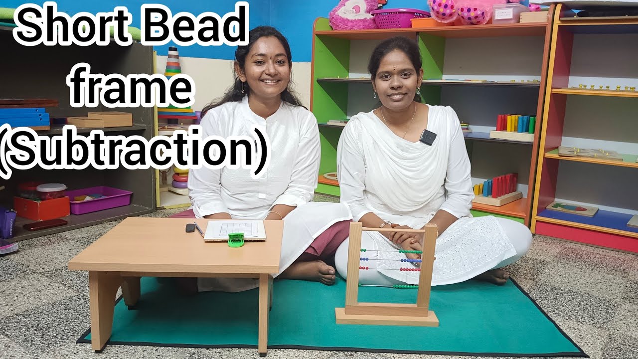 Short Bead Frame(Subtraction) Arithmetic #montessoriactivity #montessoritraining