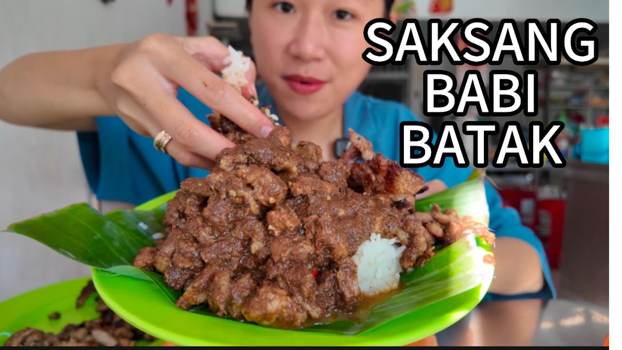 SARAPAN SAKSANG BABI MARGOTA PAKAI DARAH BABI KHAS BATAK DI KOTA MEDAN😍 #jejezhuang