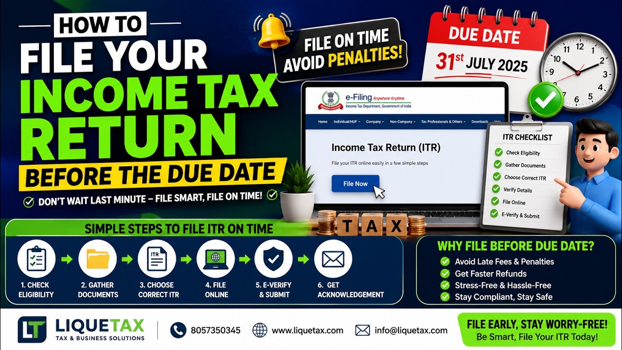 How to File Your Income Tax Return Before the Due Date | Easy ITR Guide