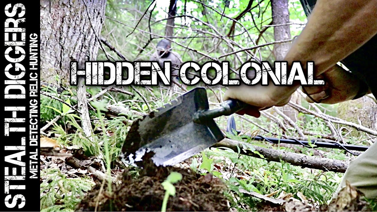 Hard to find colonial cellar hole with hidden treasures metal detecting