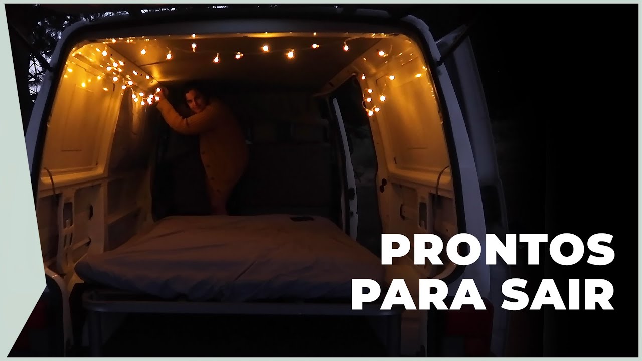 TEMOS CORTINAS + DETALHES ANTES DE SAIR A PRIMEIRA NOITE | Transformação da Van VW T4