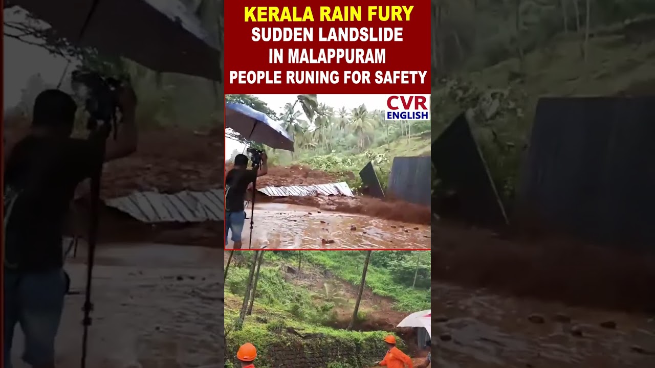 Terrifying Landslide Near Malappuram Sparks Panic Among Villagers | CVR ENGLISH