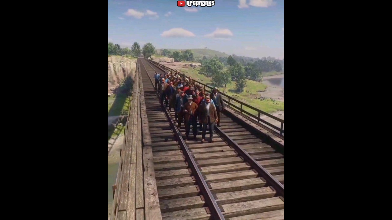 600 MPH TRAIN vs crowd of people! | RDR2