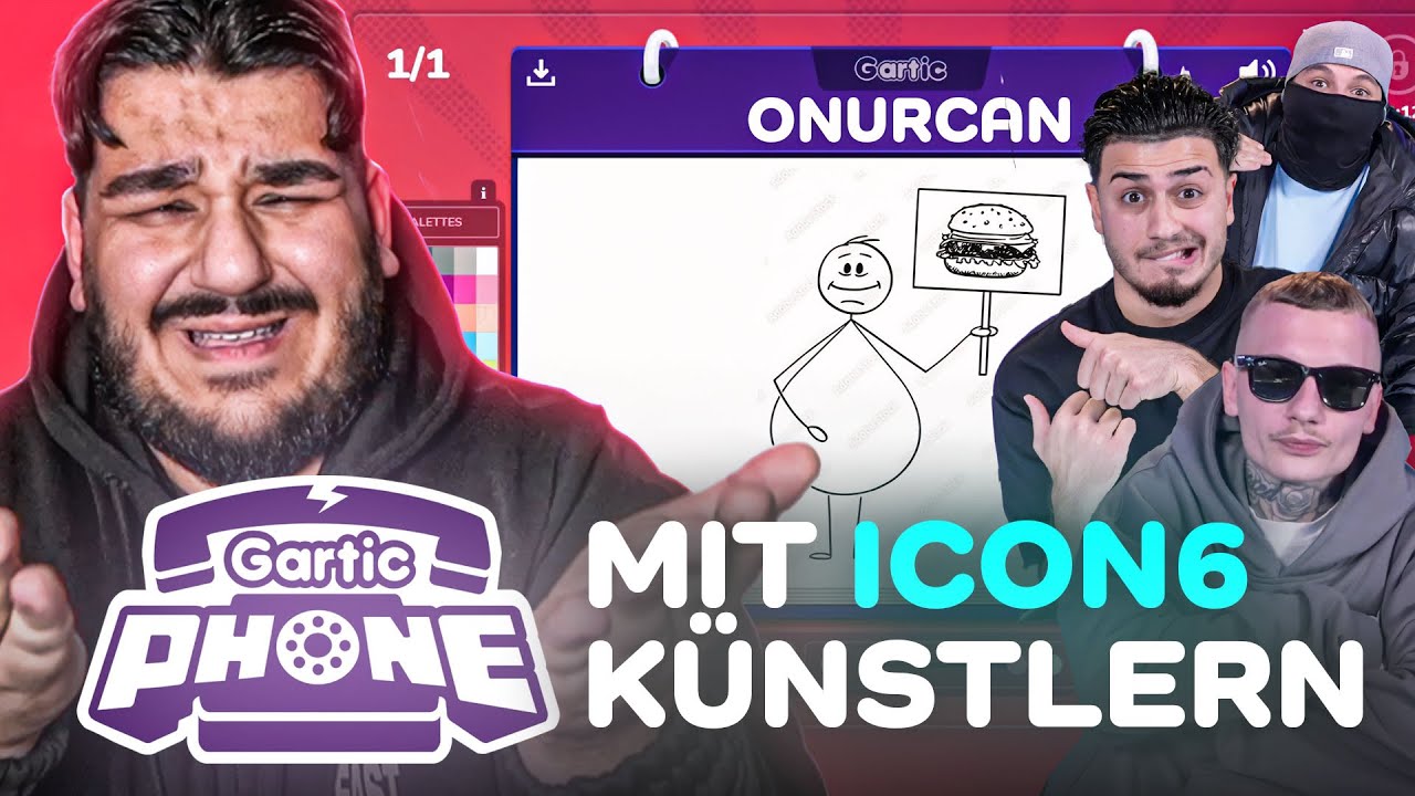 GARTIC PHONE mit ICON 6 KÜNSTLERN geht ZU WEIT.. 💀😂