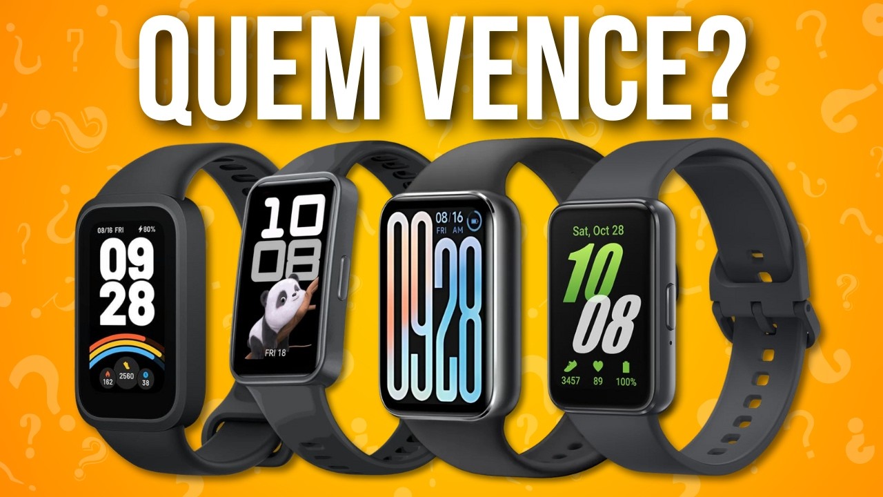 Mi Band 9 Pro vs Huawei Band 10 vs Galaxy Fit 3: Qual é a Melhor Pulseira Inteligente?