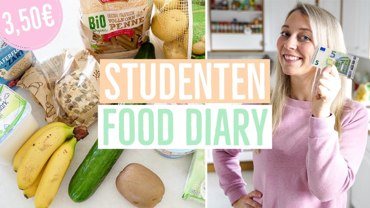 GESUND ESSEN für 3,50€ 😱 Food Diary für Studenten | Günstig kochen