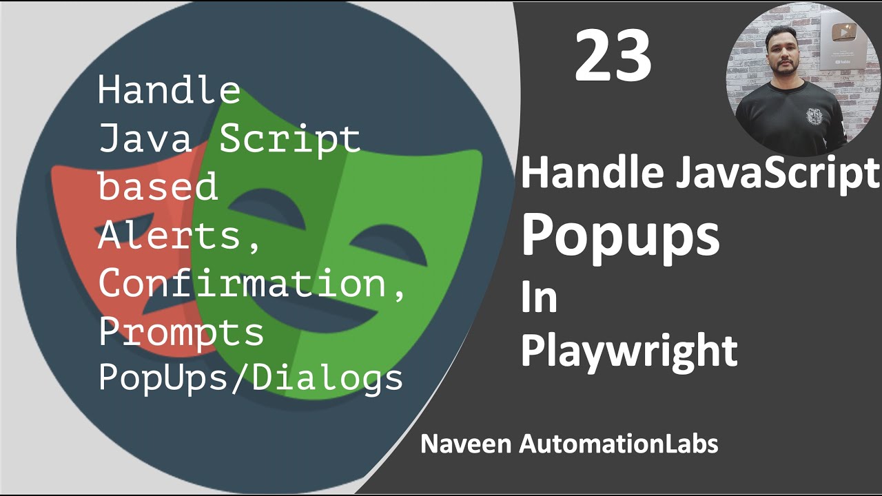 #23 — Обработка всплывающих окон на основе Javascript в Playwright | Playwright с Java