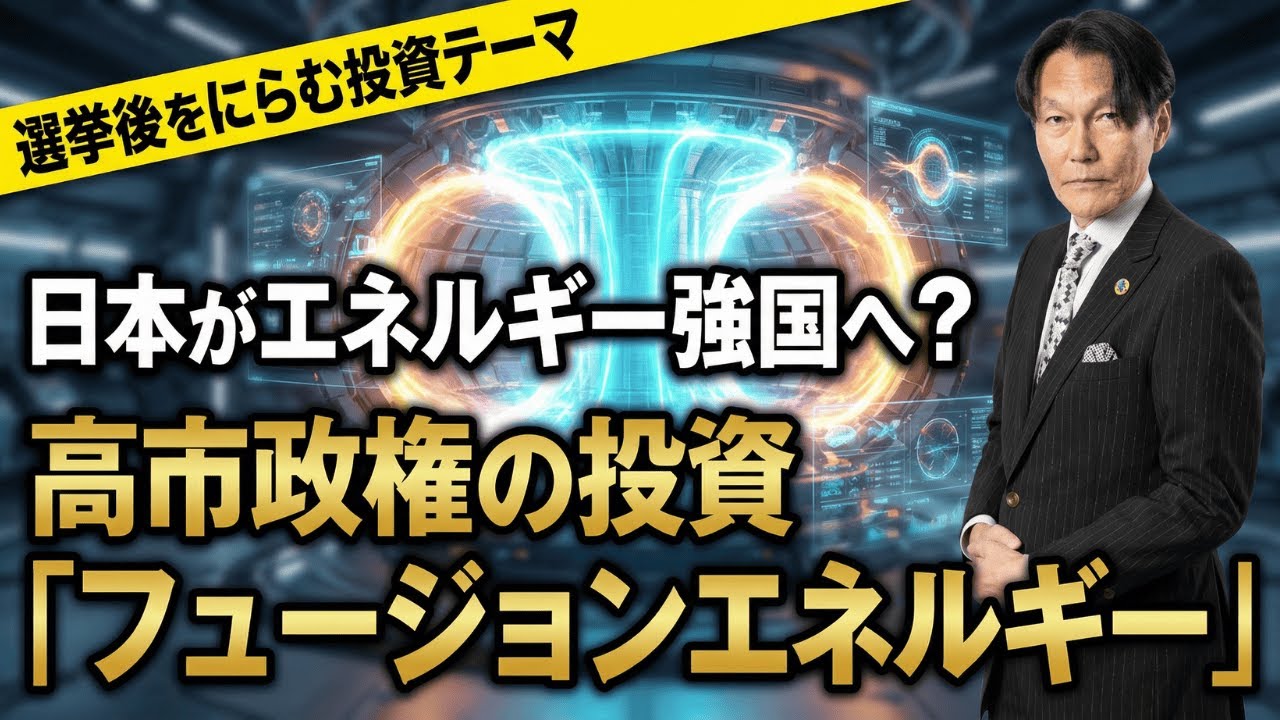 選挙後をにらむ投資テーマ！日本がエネルギー強国へ？高市政権の投資「フュージョンエネルギー」【河合達憲の当面のストラテジー：2026/1/27】株、日経平均、株価