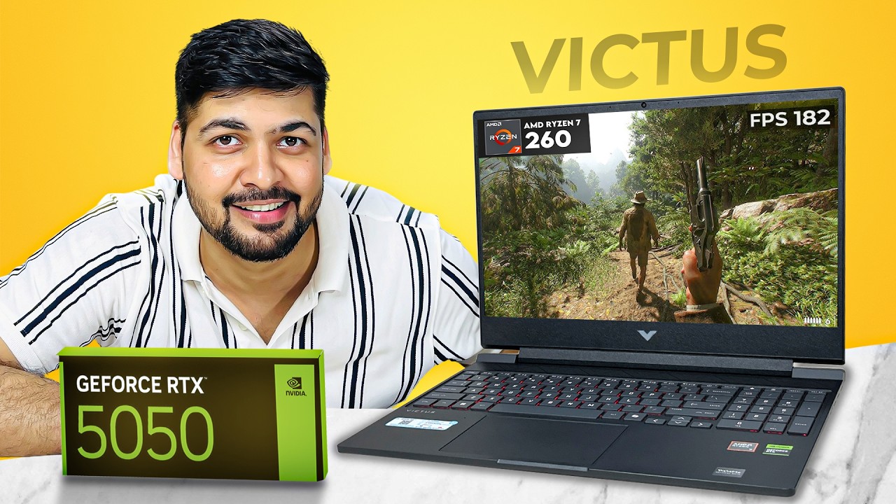 HP Victus 15 RTX 5050  Review 🔥 Ryzen 7 260  + 24GB RAM Gaming Laptop  |fb3185AX 