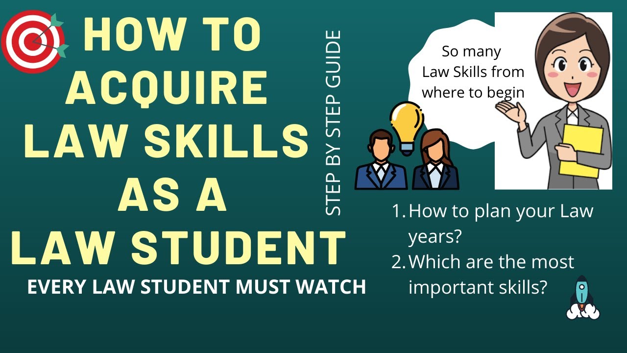 How to acquire Law Skills as a Law Student | How to plan 5/3 years of law as a Law Student