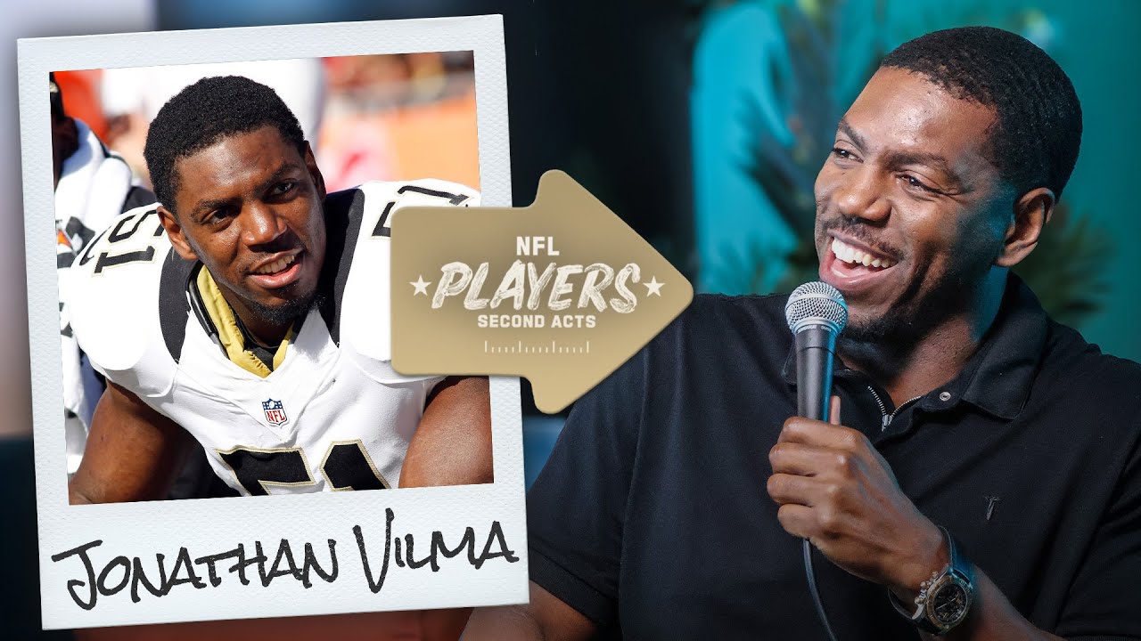 Jonathan Vilma talks untold details of &ldquo;The Beast Quake&rdquo; + Super Bowl | NFL Players: Second Acts