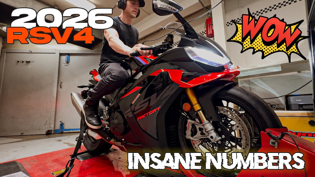 IT'S A MONSTER!! First 2026 Aprilia RSV4 Factory 1100 Stock Dyno