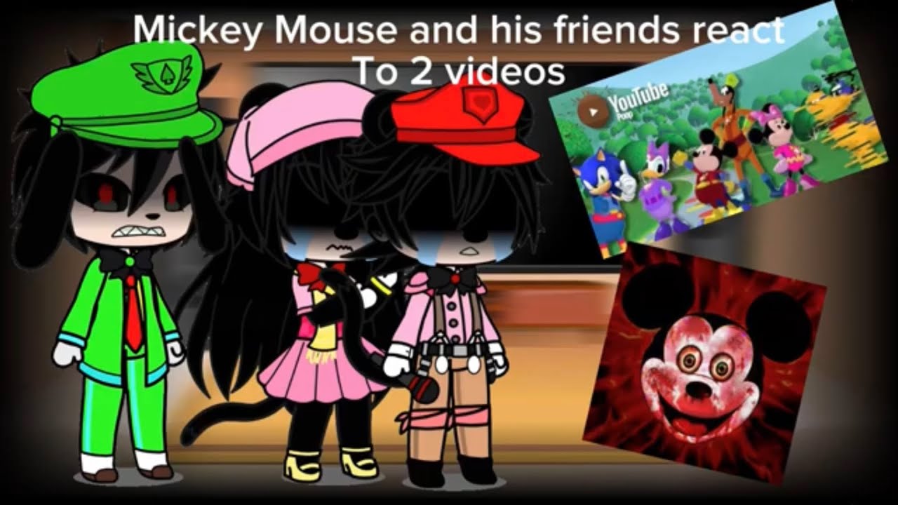 Mickey Mouse and his friends react to two videos