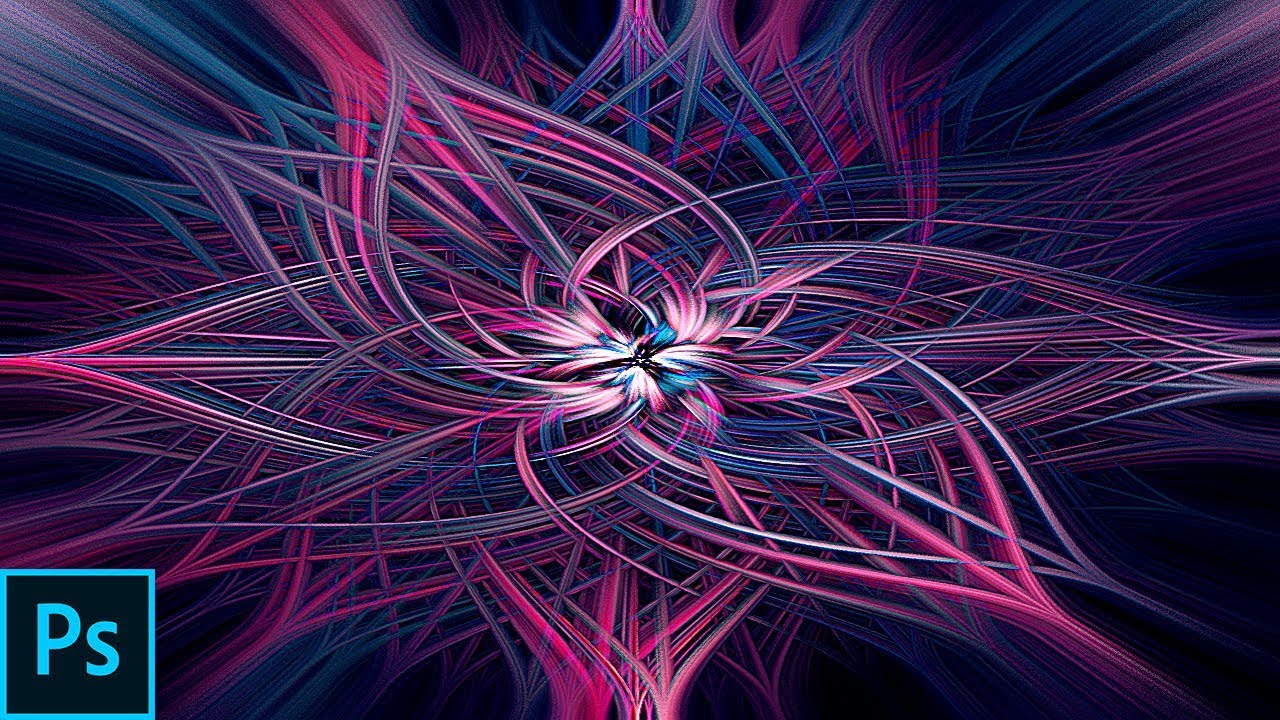 FONDO ABSTRACTO EN PHOTOSHOP: Cómo crear una estrella/flor que brilla en Photoshop!