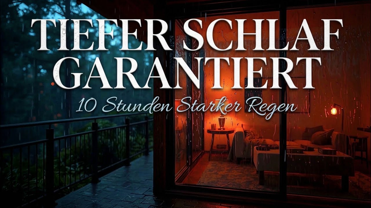 Stormy Rain by the Window | 10 Hours Relaxation & Deep Sleep | Starker Regen am Fenster No Ads