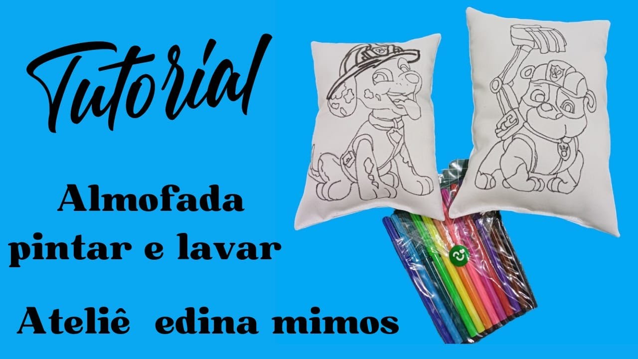 Almofada pinta e lava, aprenda o passo a passo de como fazer.