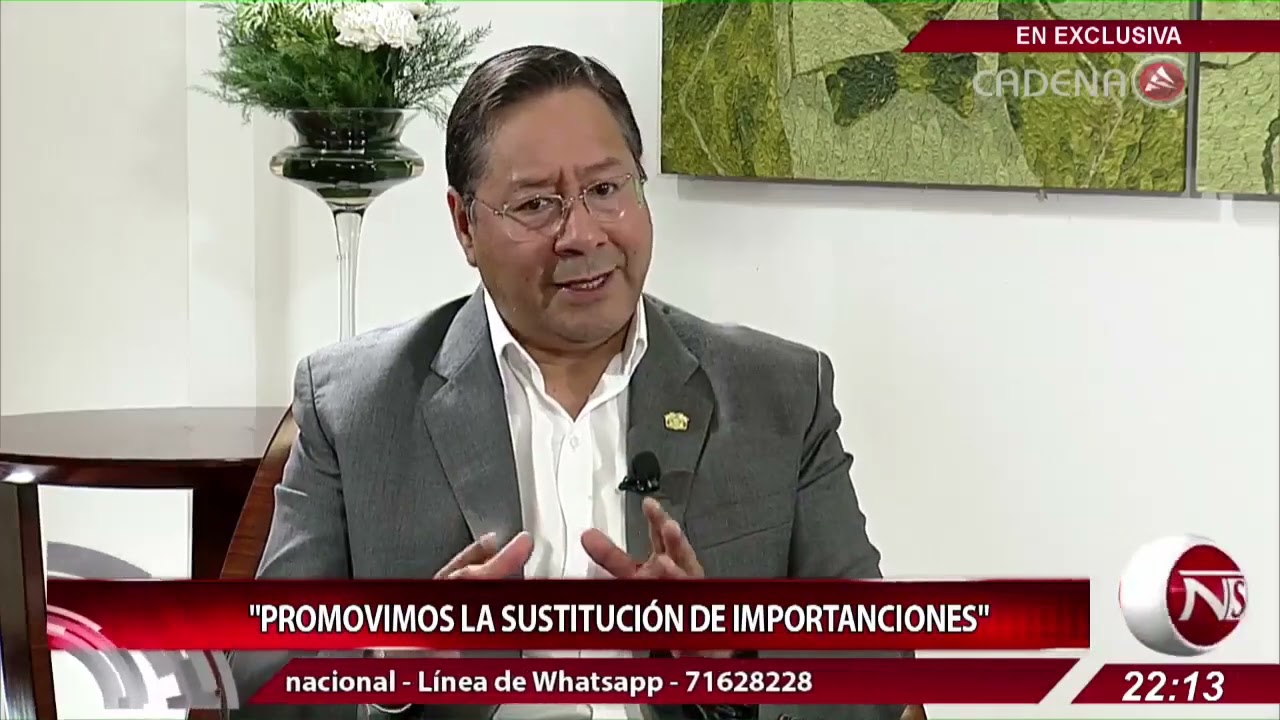 Entrevista al Presidente de Bolivia, Luis Arce Catacora en Cadena A