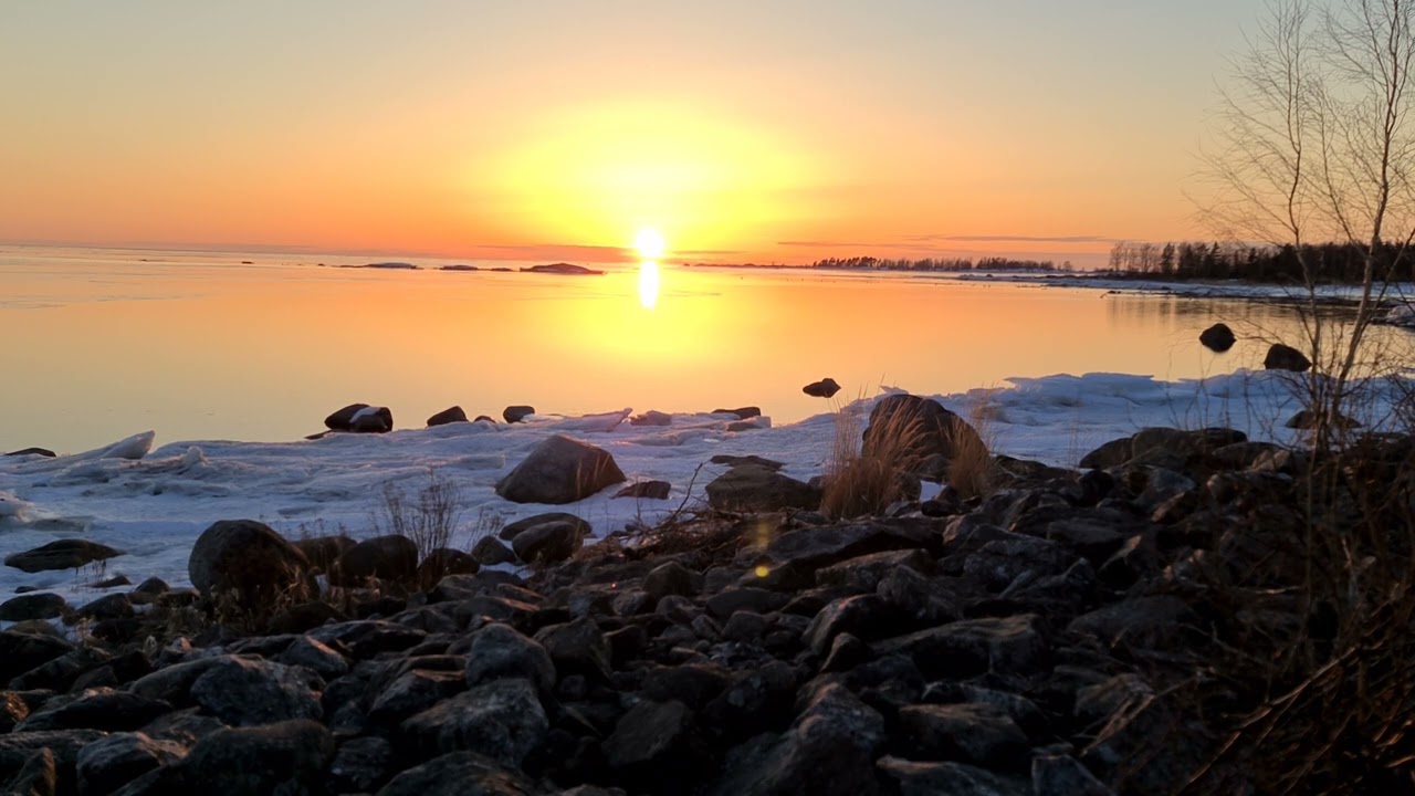 The setting of the sun Nämpnäs City Närpes. A film created by Ivaylo Petkov 4k