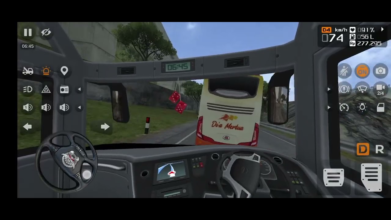 Extreme Hill Road Driving in Heavy Rain | BUSSID Traffic Challenge