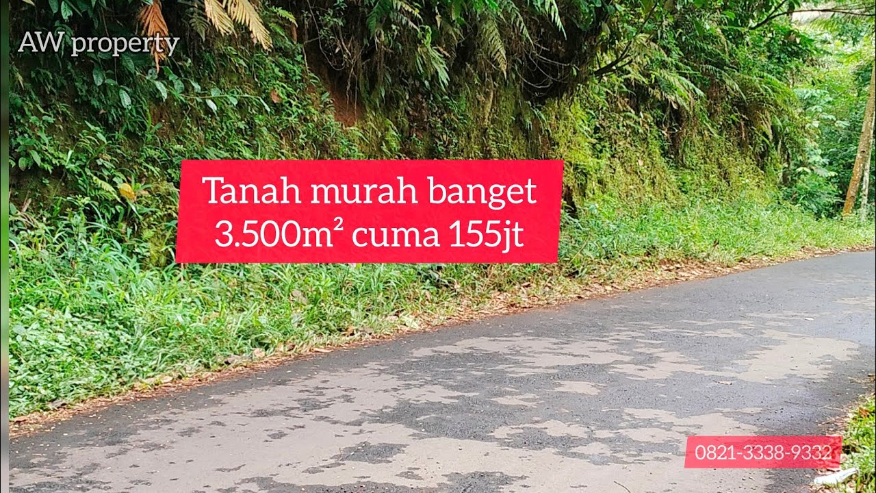 ❌ TERJUAL ❌ Dijual Tanah Sangat Murah Luas 3.500m² cuma 155jt Akses Mobil