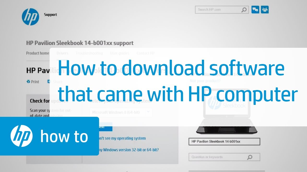 Can I download software that came with my HP computer? | HP Computers | HP Support