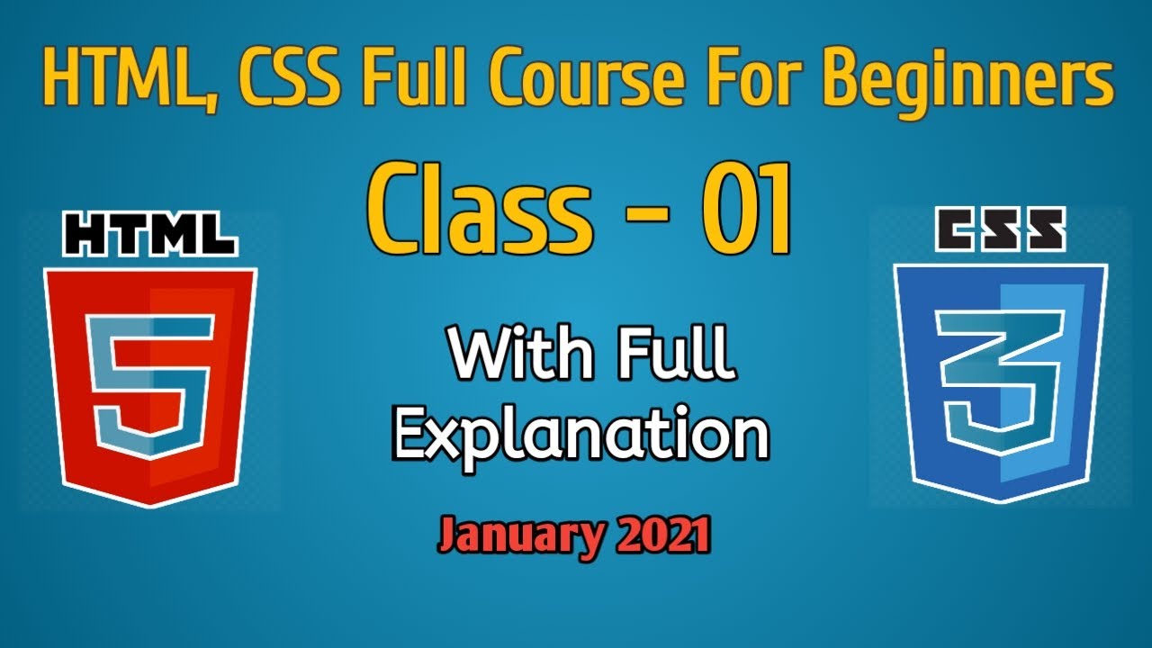 Class - 01 || HTML + CSS Full Course For Beginners in Urdu + Hindi || with Updated Features 2021