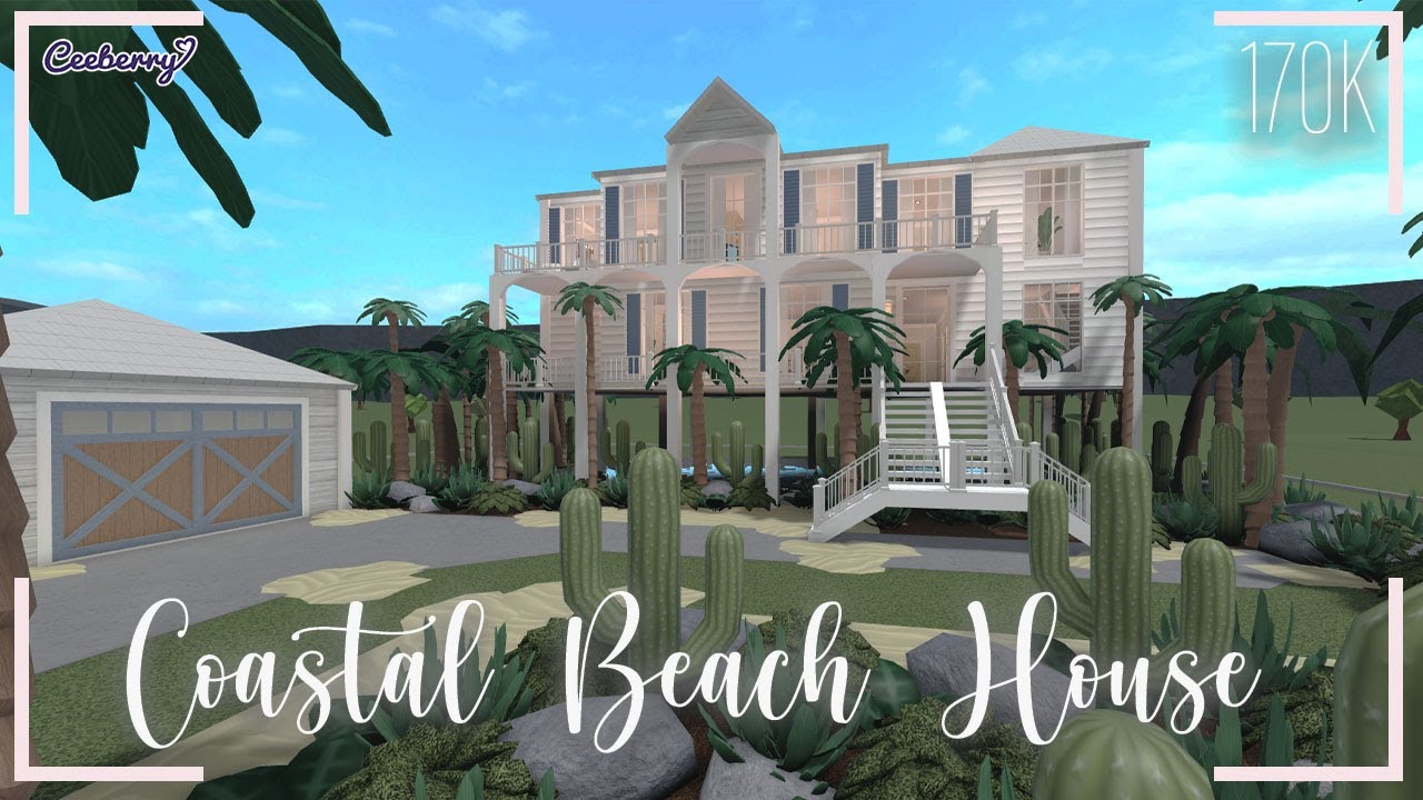 Bloxburg || Coastal Beach House 170k || Speed Build || No Large Plot