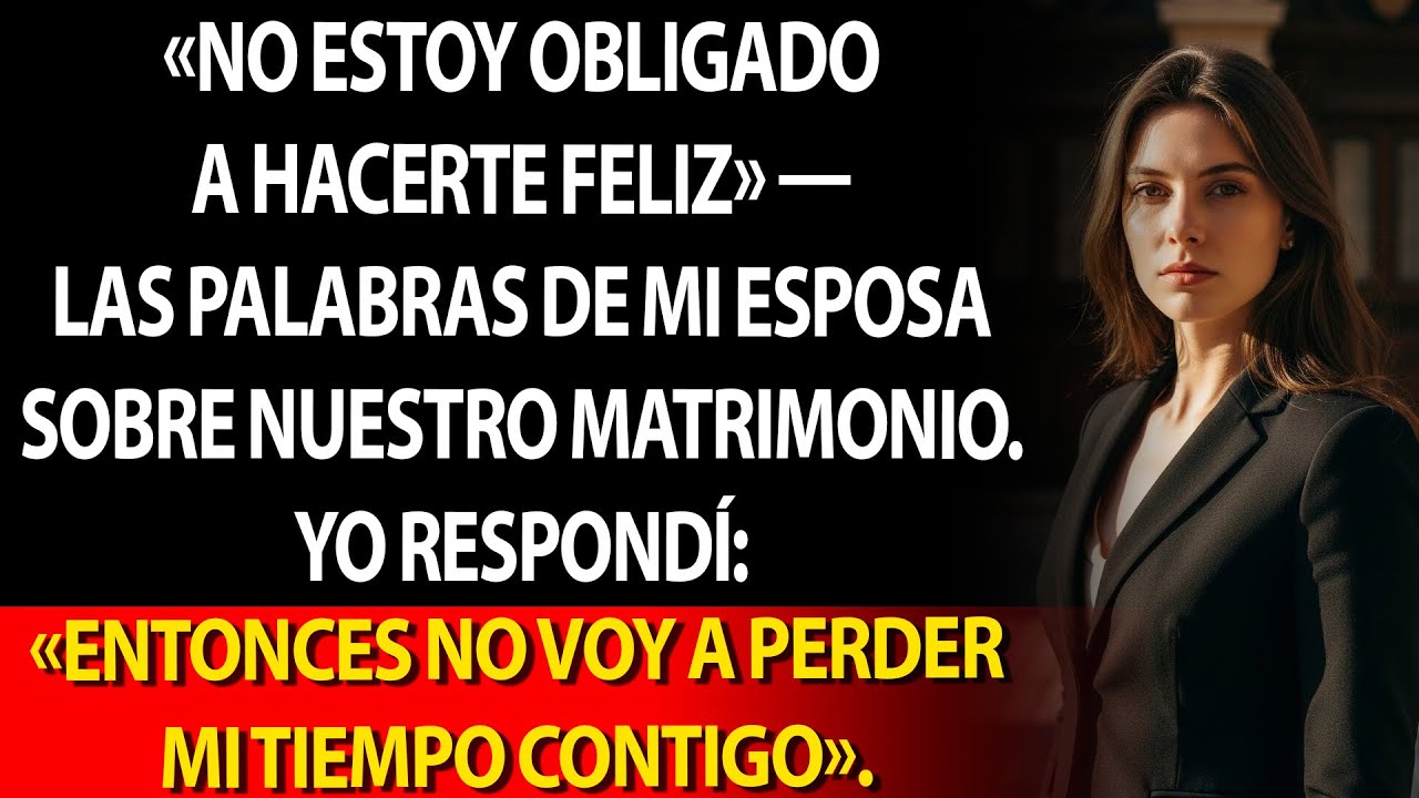 🗣️ “No estoy obligada a hacerte feliz”, dijo.🧠 Yo: “Entonces no perderé ...” 🔚⚡