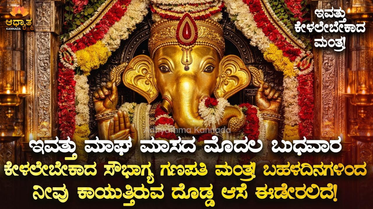 🙏ಇಂದು ಮಾಘ ಮಾಸ ಮೊದಲ ಬುಧವಾರ ಸೌಭಾಗ್ಯ ಗಣಪತಿ ಮಂತ್ರಕೇಳಿ! ನೀವು ಕಾಯುತ್ತಿರುವ ದೊಡ್ಡ ಆಸೆ ಈಡೇರಲಿದೆ Ganapati Live