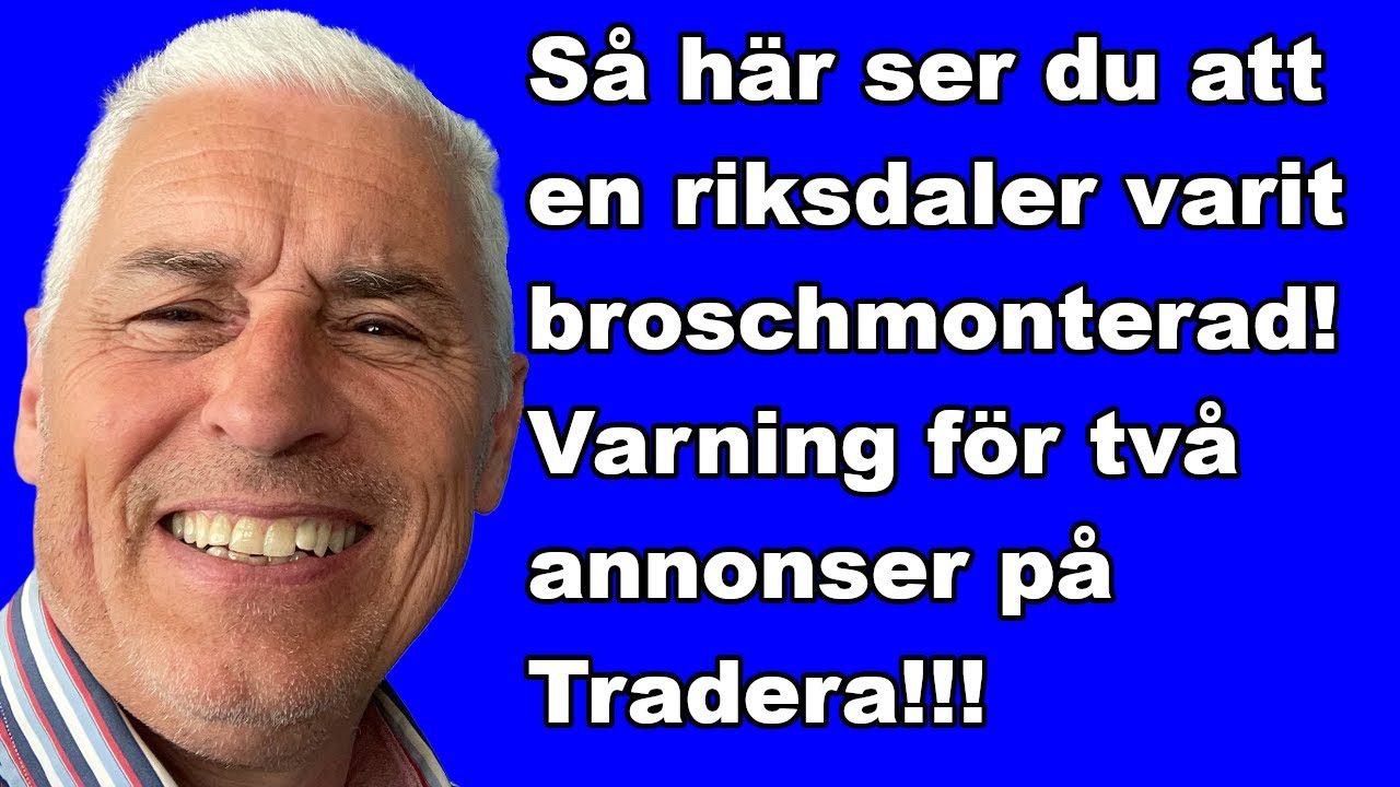 Så här lär du dig se hur en broschmonterad riksdaler ser ut