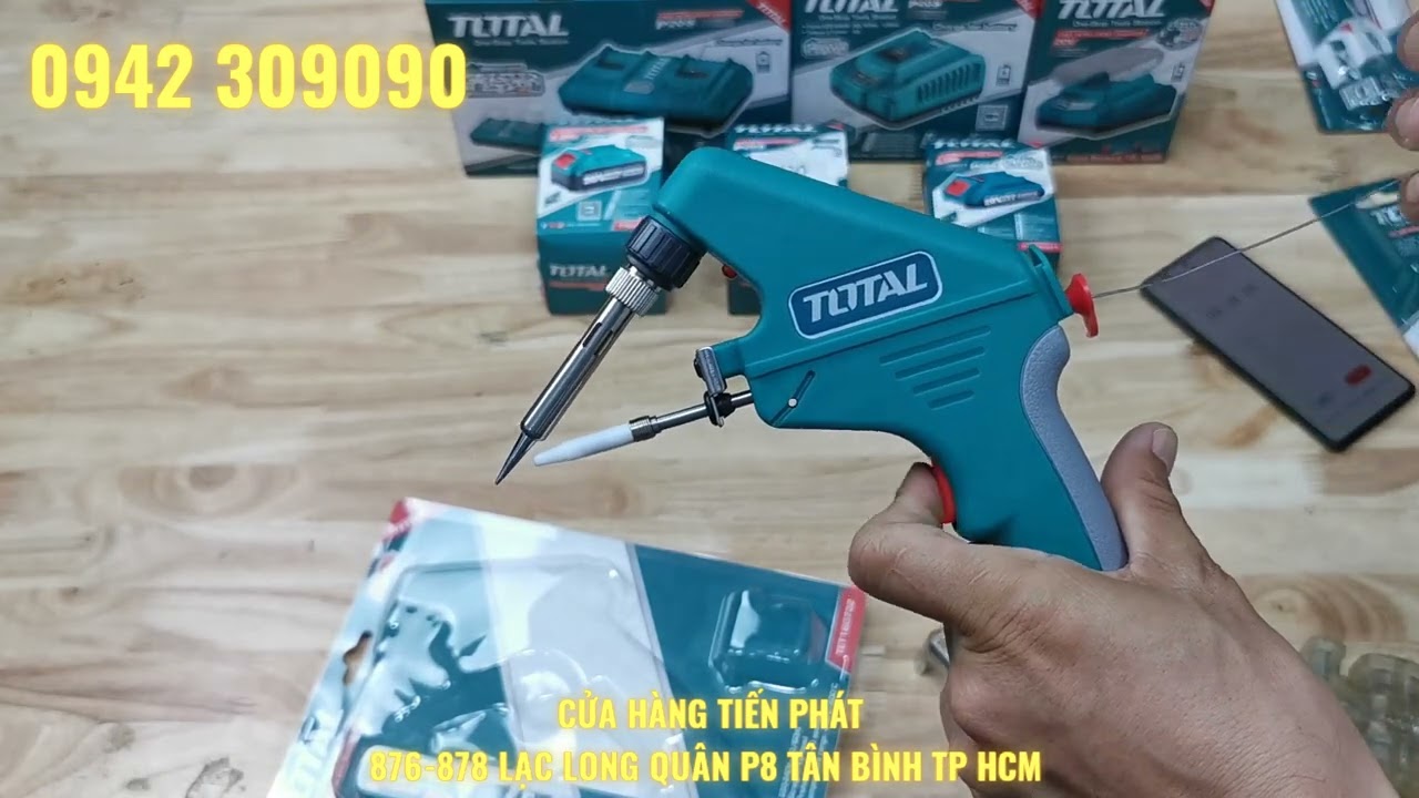 Hàng mới Total/ Mỏ hàn chì đầu sứ nóng nhanh 60w,100w giá 100k,160k/ Mỏ hàn sung 90w 220k